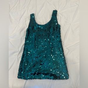 Designer Sequin green dress
